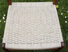 Seat woven with Danish cord